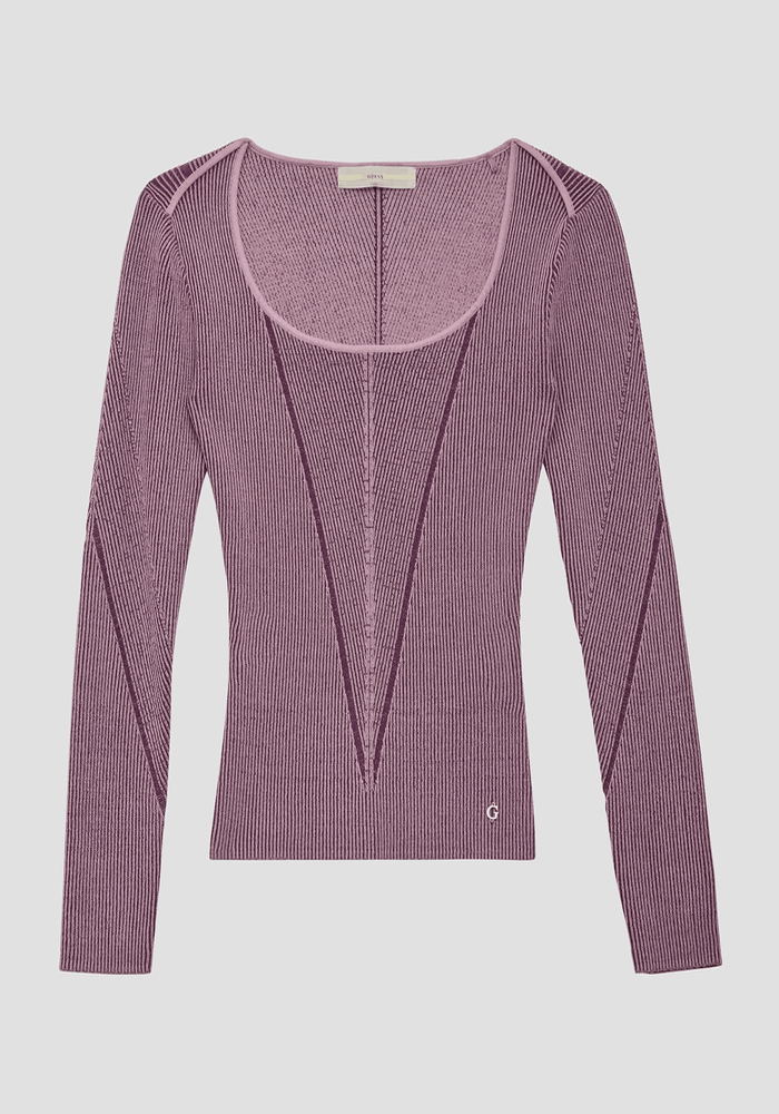 Tejido Guess Mujer Ls Vn Blandine Swtr Lila-1