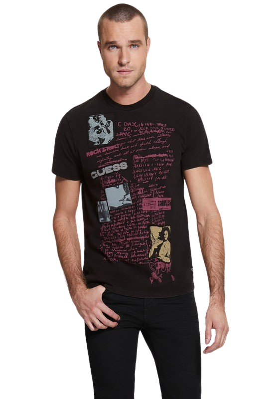 Polera Guess Hombre Ss Bsc Ges Tour Tee Negro-0