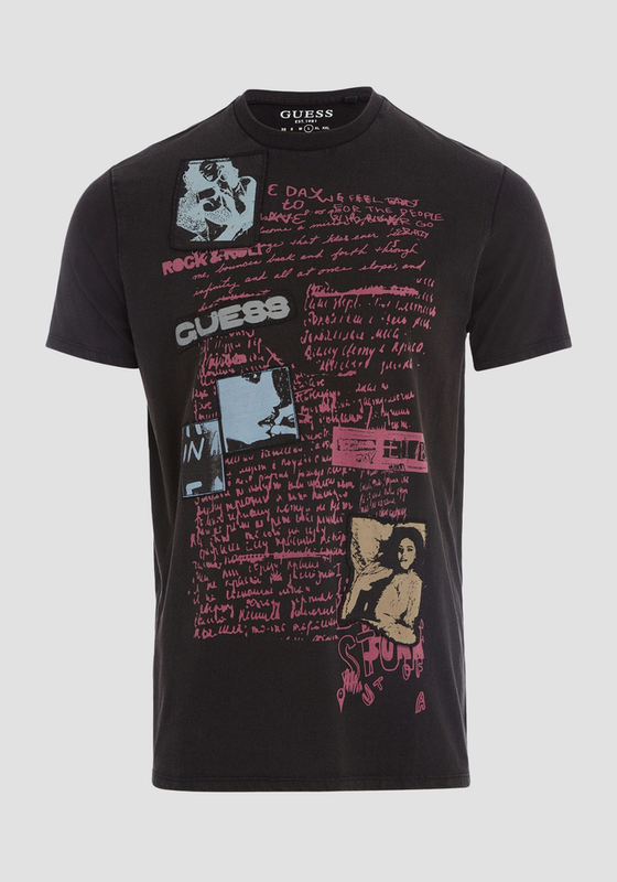 Polera Guess Hombre Ss Bsc Ges Tour Tee Negro-1