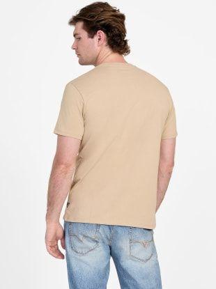 Polera Ss Bsc Guess Embossed Logo Tee Beige-3