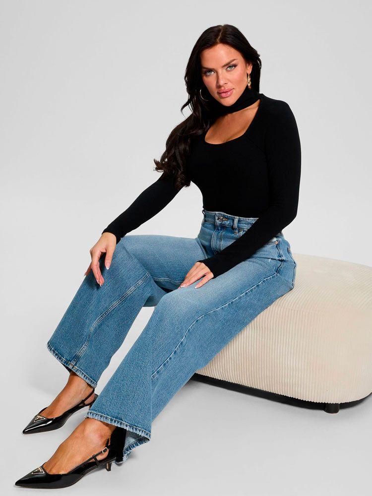 Polera Ls Mn Tori Rib Top Negro-4