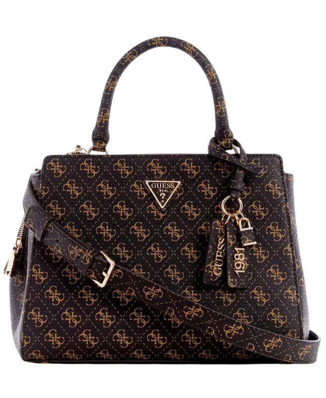 Cartera Guess Mujer Eco Elements Grlfrnd Satchel Café.-0