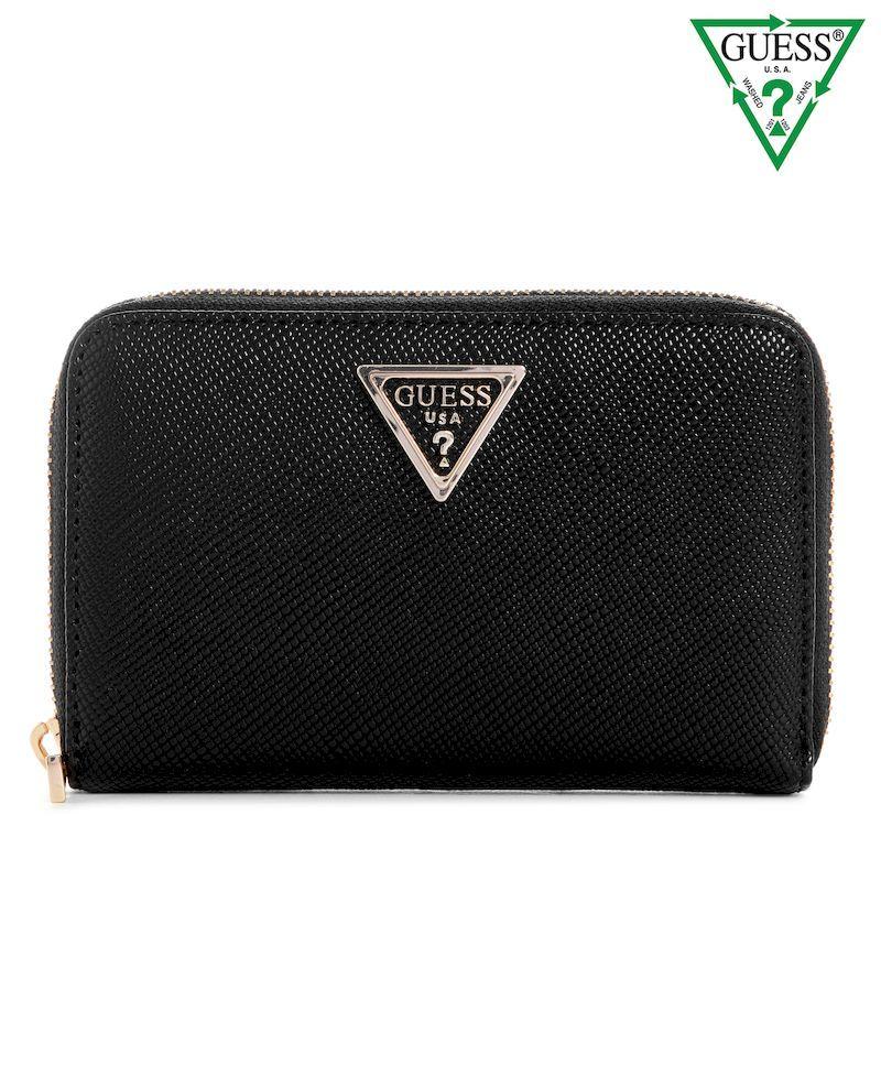 Billetera Guess Mujer Eco Gloriana Med Zip Around Negro-0