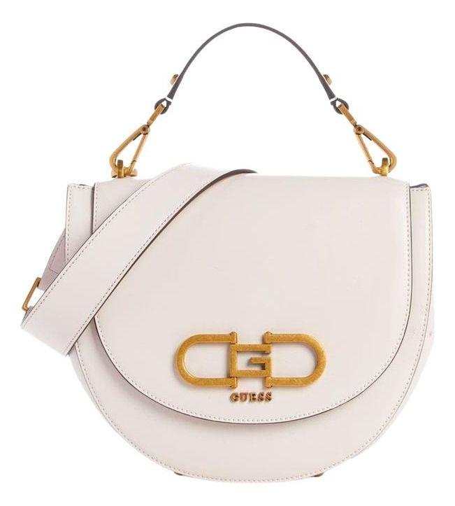 Cartera Guess Mujer Fleet Flap Saddle Bag Crema-0