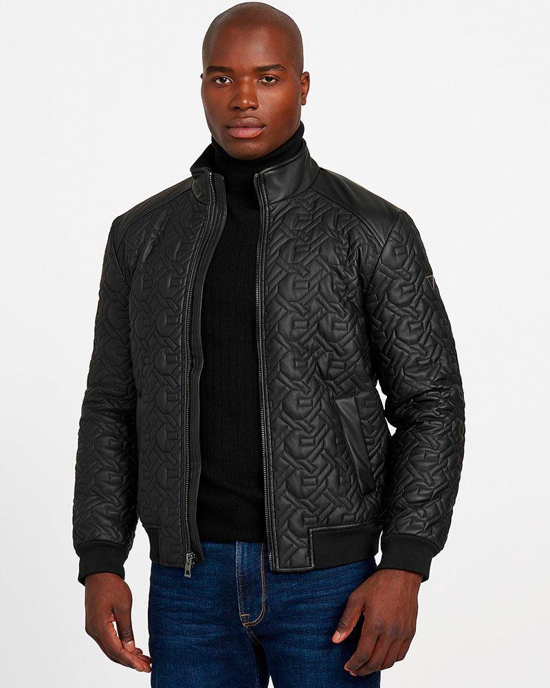 Chaqueta G Chain Quilted Negro Mujer-0