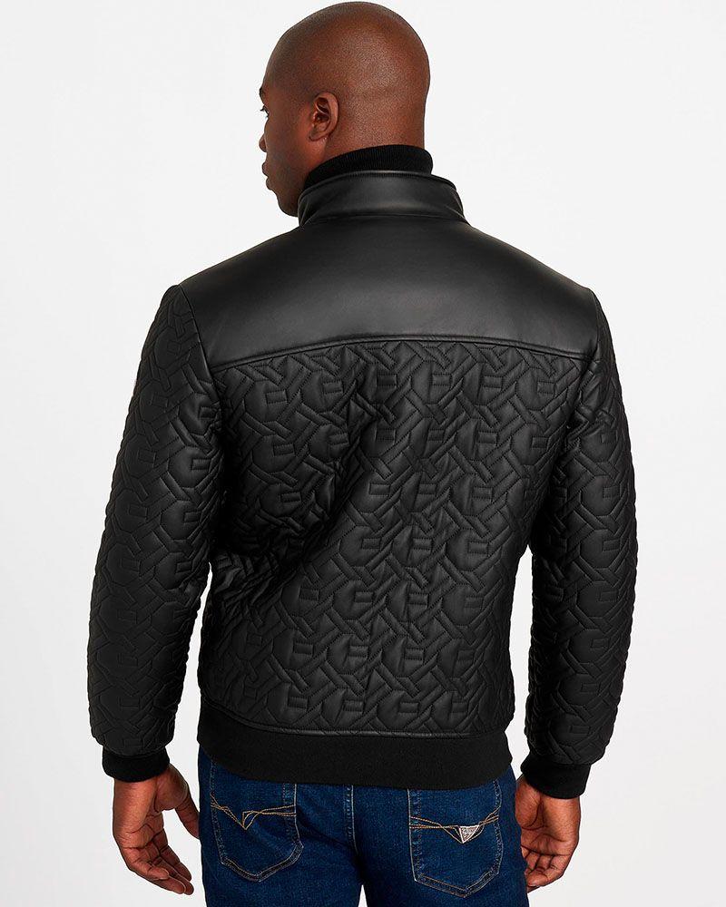 Chaqueta G Chain Quilted Negro Mujer-2