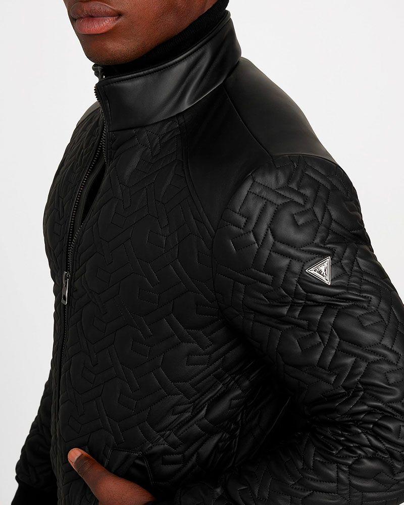 Chaqueta G Chain Quilted Negro Mujer-3