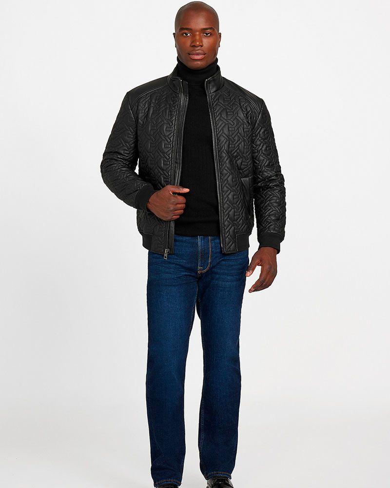 Chaqueta G Chain Quilted Negro Mujer-4