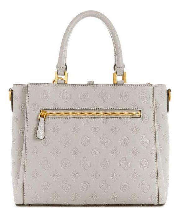 Cartera Guess Mujer James Logo Girlfriend Satchel Blanco-2