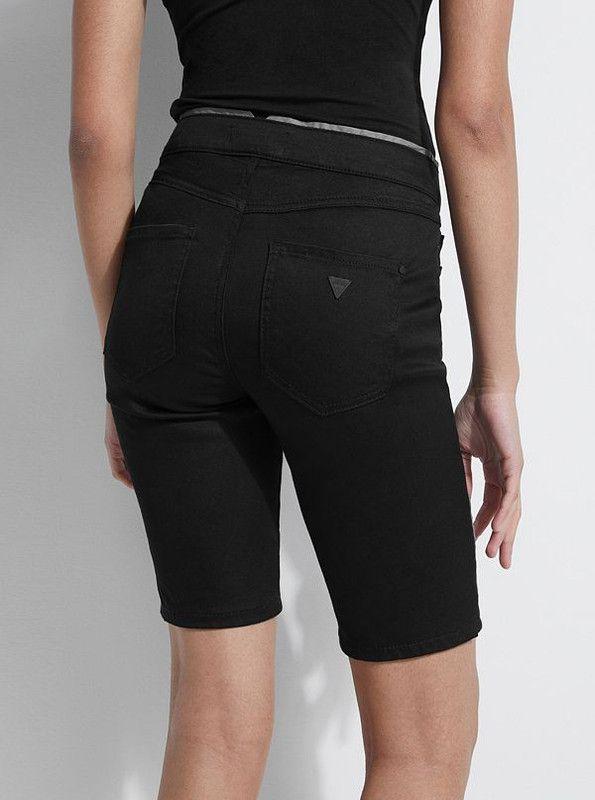 Short Guess Mujer Nadia 1981 Biker Short Negro-2