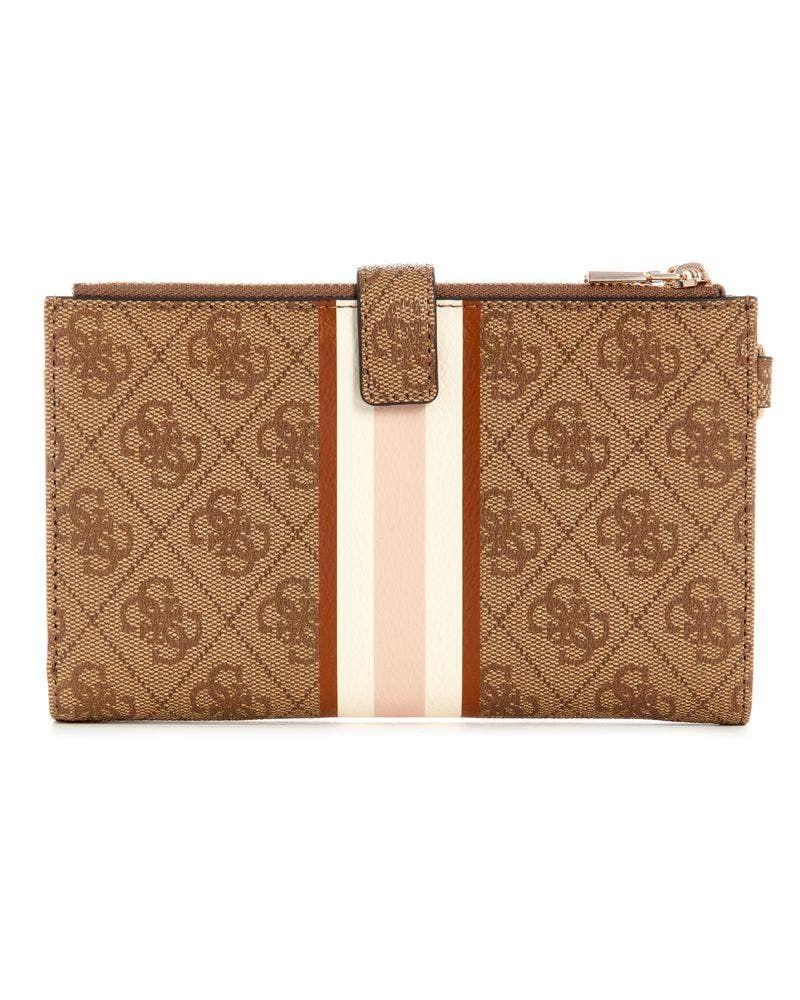 Billetera Guess Mujer Laurel Slg Dbl Zip Organizr Café-1
