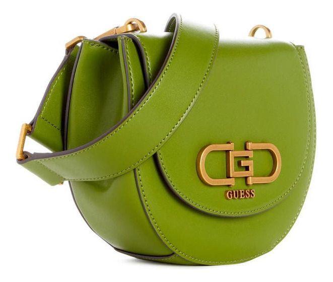 Mini Cartera Guess Mujer Fleet Mini Saddle Crossbody Verde-1
