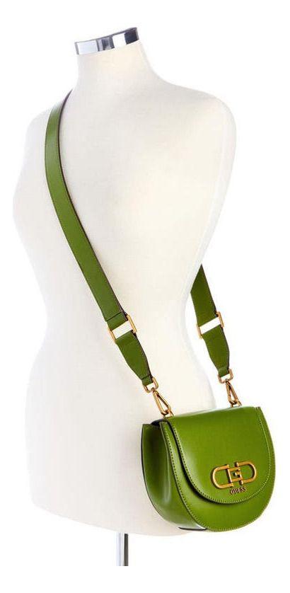 Mini Cartera Guess Mujer Fleet Mini Saddle Crossbody Verde-4
