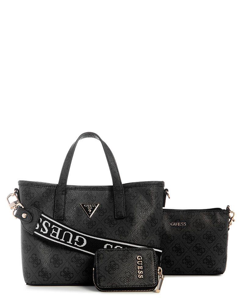 Mini Cartera Guess Mujer Latona Ii Mini Tote Gris Oscuro-2