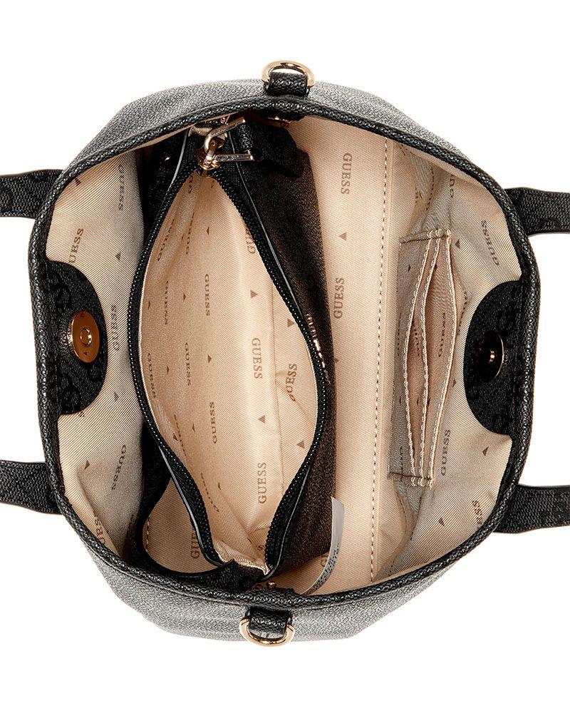 Mini Cartera Guess Mujer Latona Ii Mini Tote Gris Oscuro-4