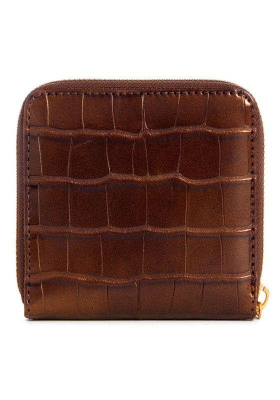 Billetera Guess Mujer James Slg Small Zip Around Café-1