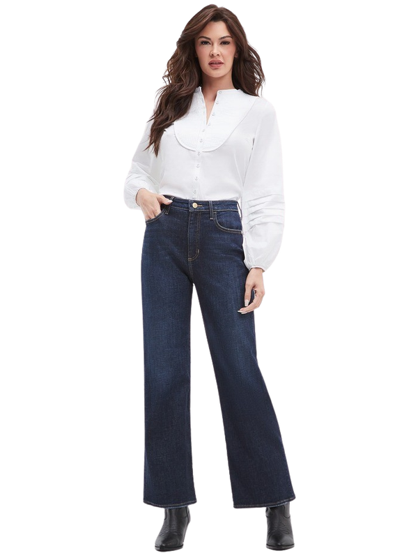 Jeans Guess Mujer Wide Leg Azul-0