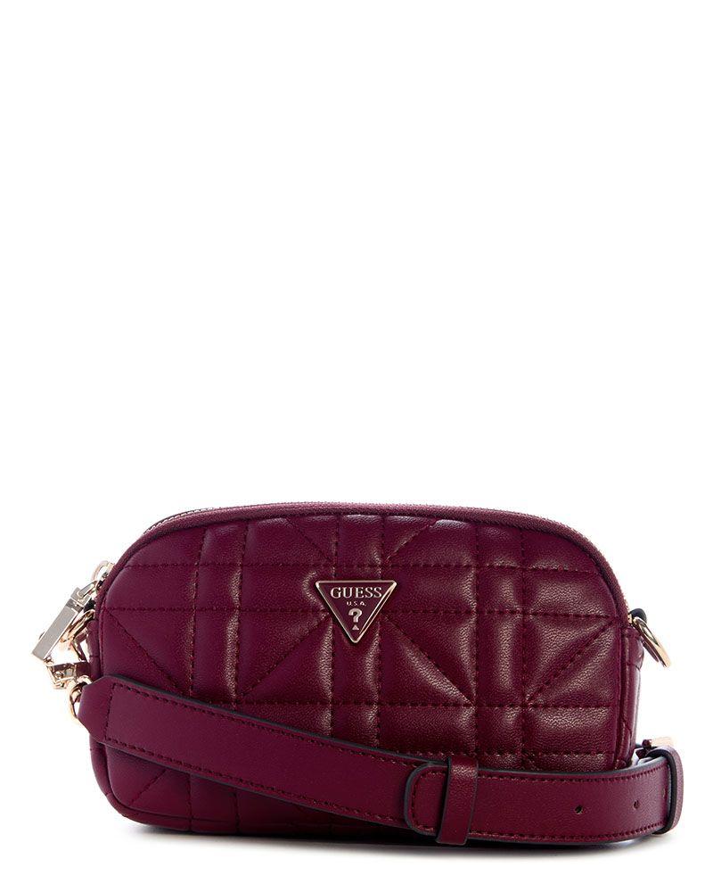 Mini Cartera Guess Mujer Edita Mini Camera Bag Burdeo-0