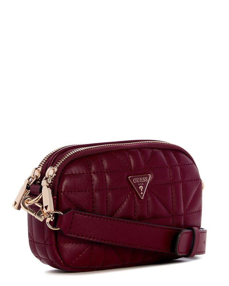 Mini Cartera Guess Mujer Edita Mini Camera Bag Burdeo-1