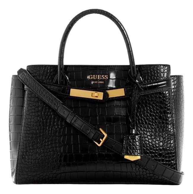 Cartera Guess Mujer Enisa High Society Satchel Negro-0