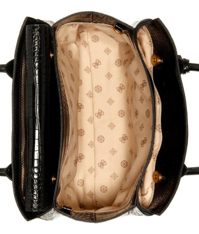 Cartera Guess Mujer Enisa High Society Satchel Negro-3