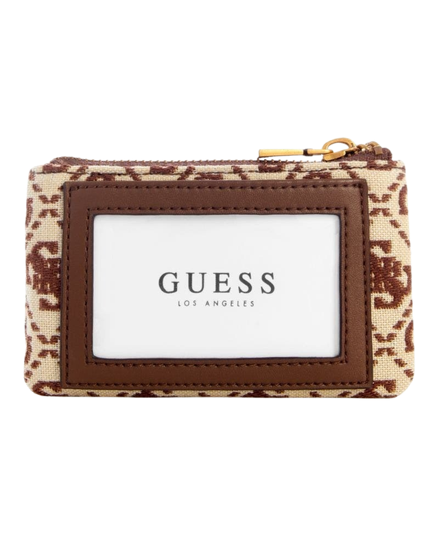 Billetera Guess Mujer Izzy Slg Zip Pouch Crema-0