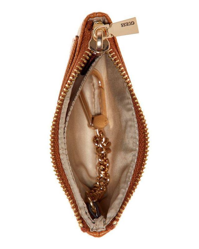 Billetera Guess Mujer Izzy Slg Zip Pouch Crema-3
