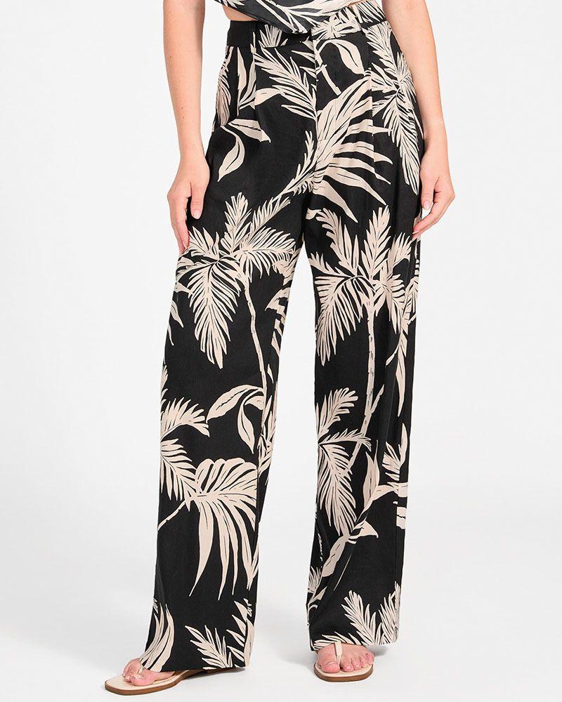 Pantalon Guess Mujer Jemma Linen Wide Leg Pant Surtido-0