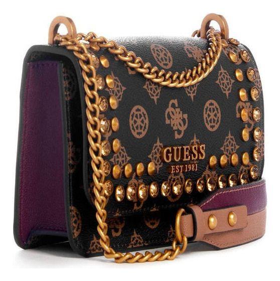 Mini Cartera Guess Mujer Fynna Mini Convrtbl Crsbdy Flp Café-1