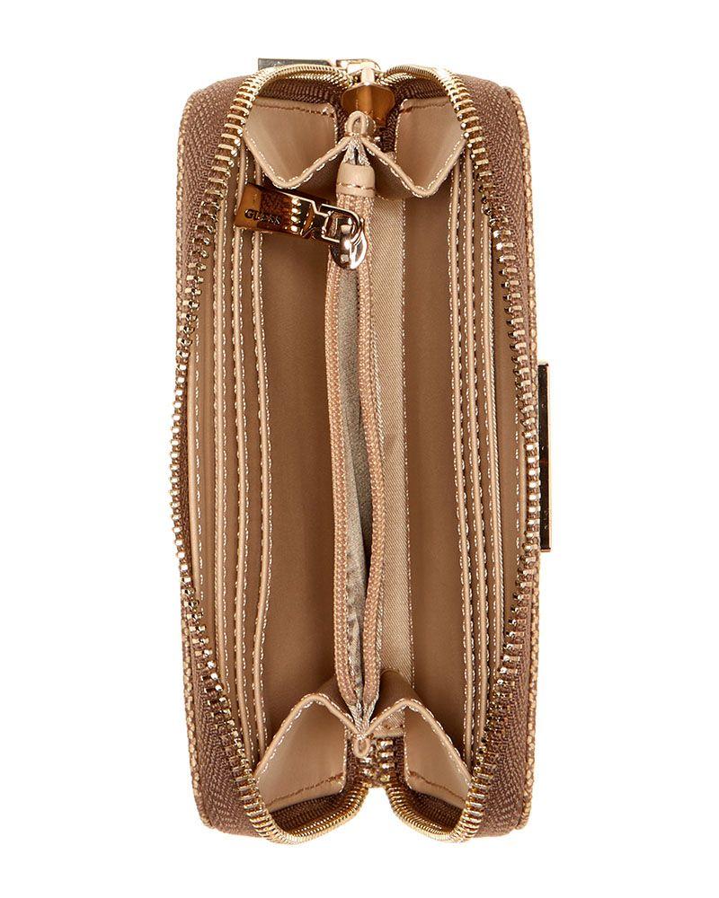 Billetera Guess Mujer Laurel Ii Slg Med Zip Around Celeste-2