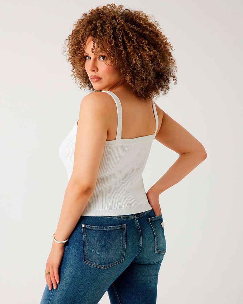 Polera Guess Mujer Sl Emmie Tank Top Swtr Blanco-6