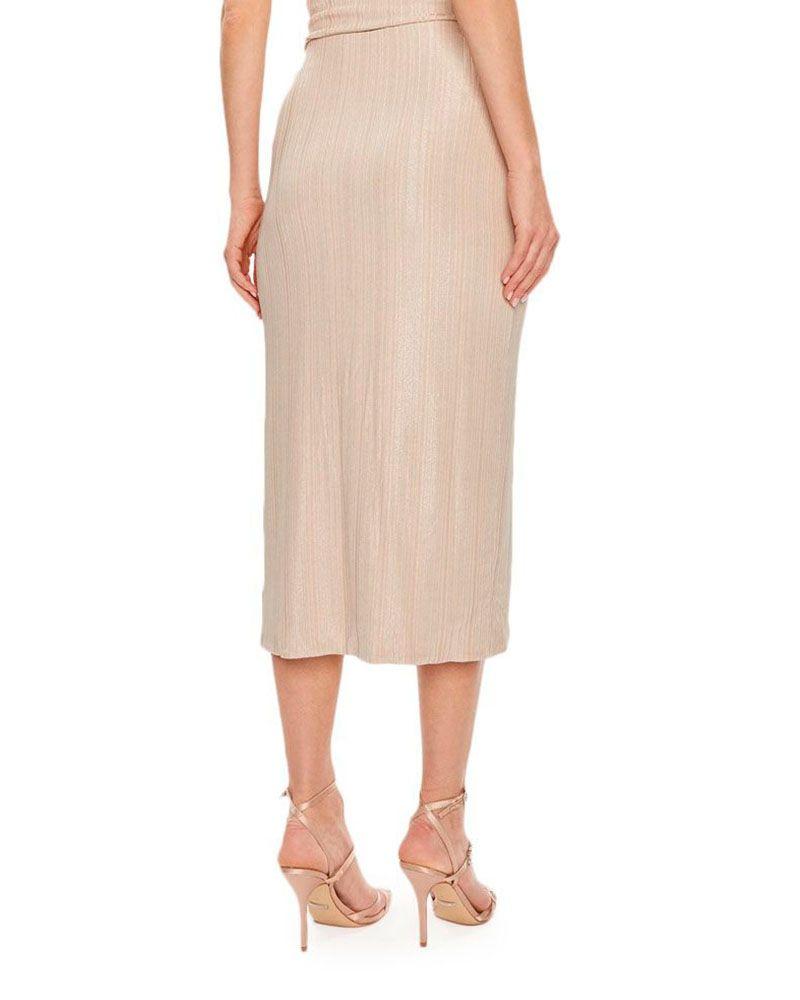 Falda Guess Mujer Cristina Midi Skirt Beige-1