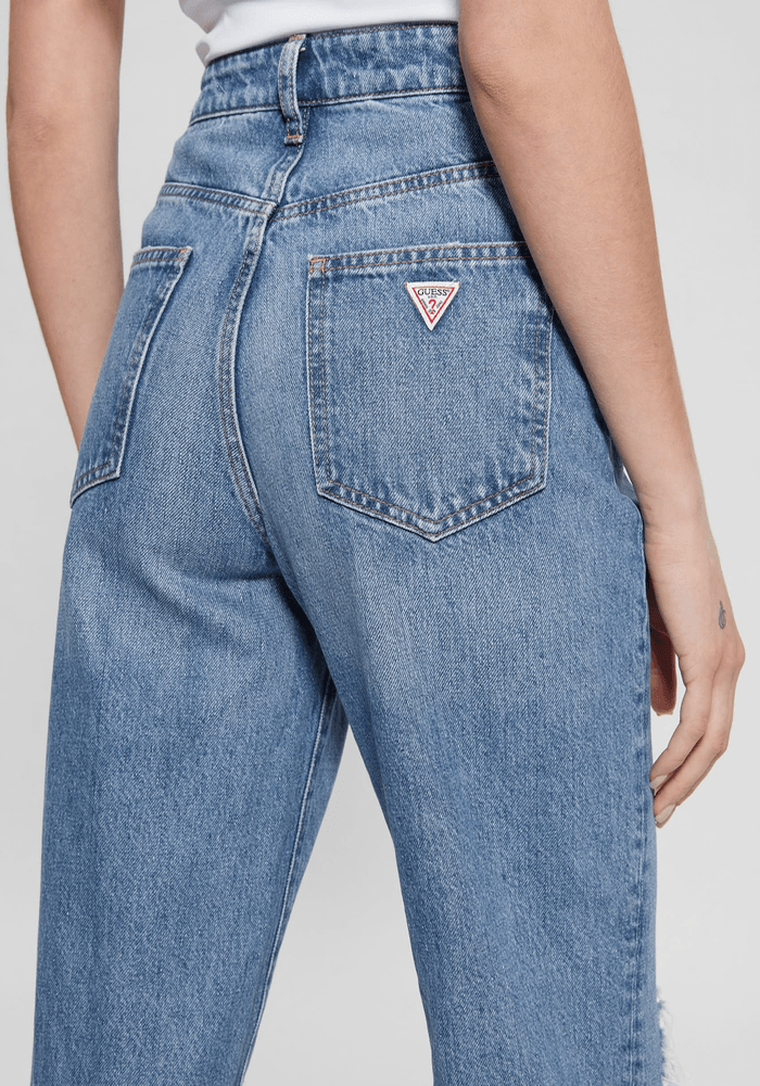 Jeans Guess Mujer Relaxed Straight Celeste-3