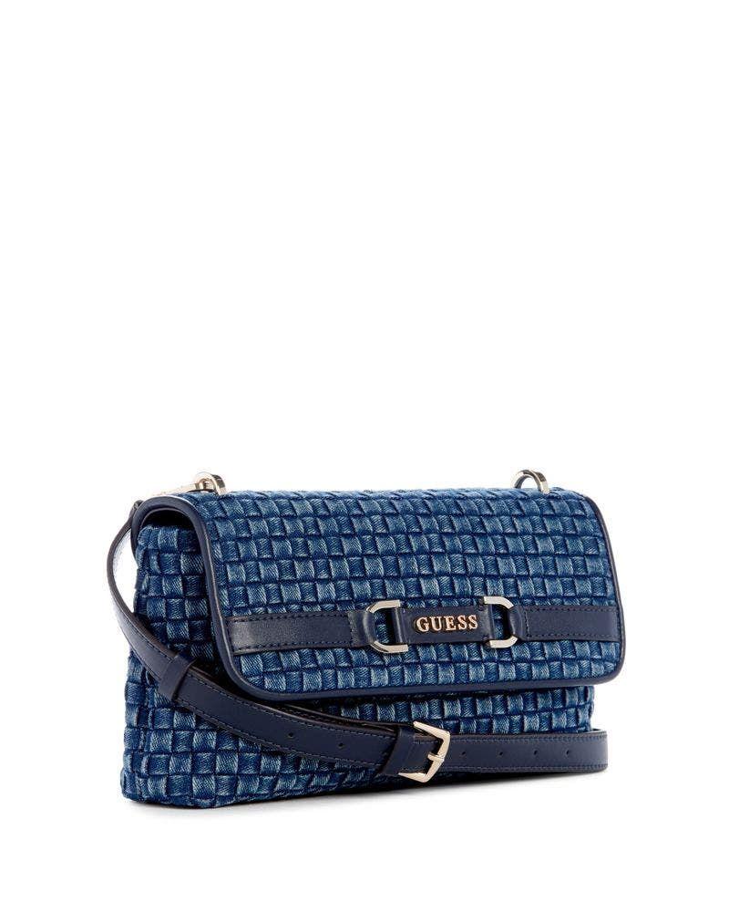Cartera Guess Mujer Majka Crossbody Flap Azul-1