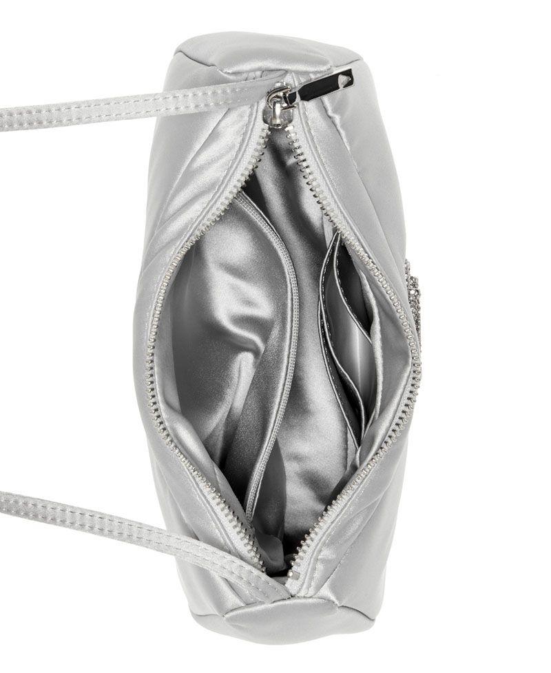 Mini Cartera Prue Mini Top Zip Shoulder Bag Plateado-3