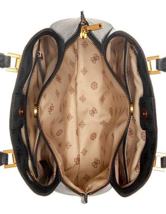 Cartera Guess Mujer Fynna Girlfriend Satchel Negro-3