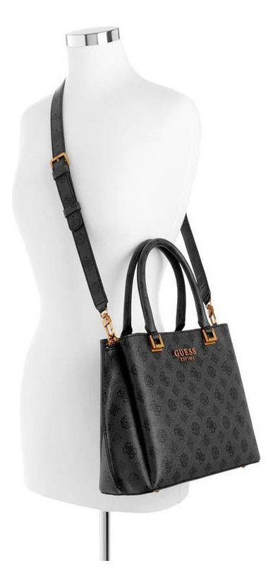 Cartera Guess Mujer Fynna Girlfriend Satchel Negro-4