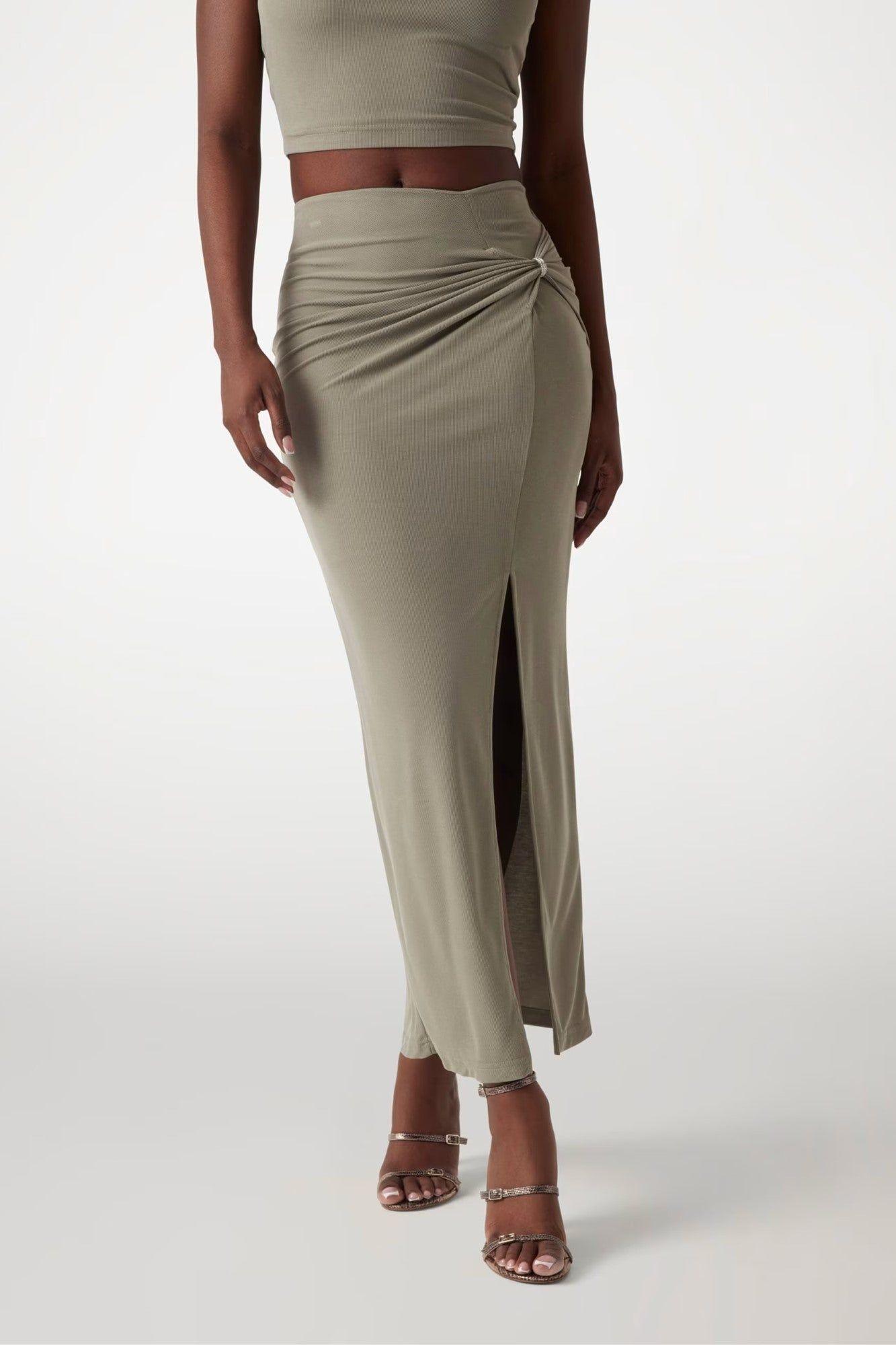 Falda Aimee Jewel Drap Skirt Verde-0