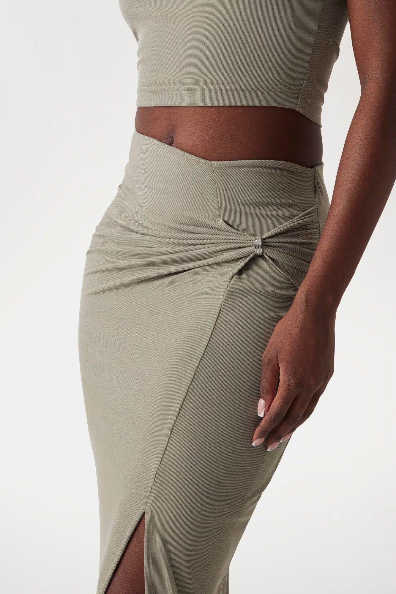 Falda Aimee Jewel Drap Skirt Verde-2