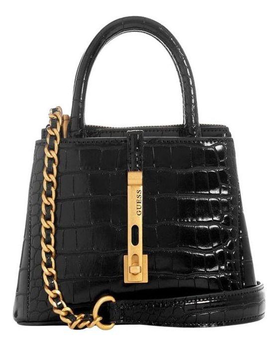 Mini Cartera Guess Mujer James Mini Satchel Negro-0