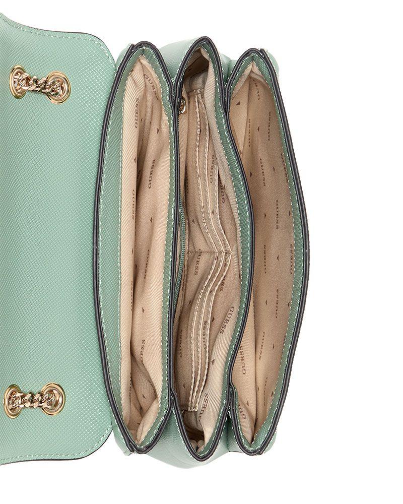 Cartera Guess Mujer Noelle Ii Cnvrtble Xbody Flap Celeste-3