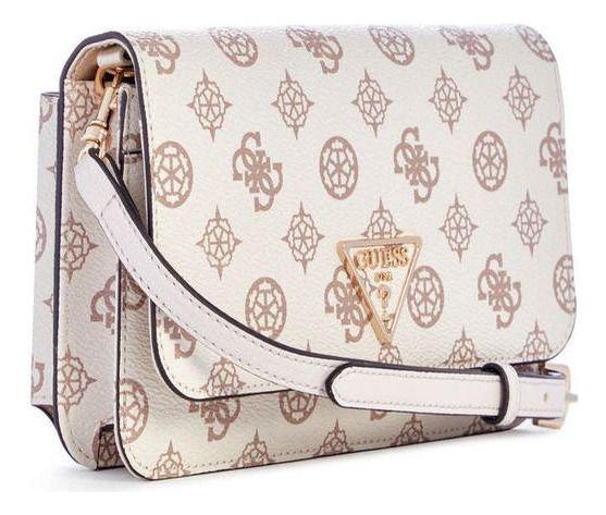Cartera Guess Mujer Noelle Xbody Flap Organizer Blanco.-1
