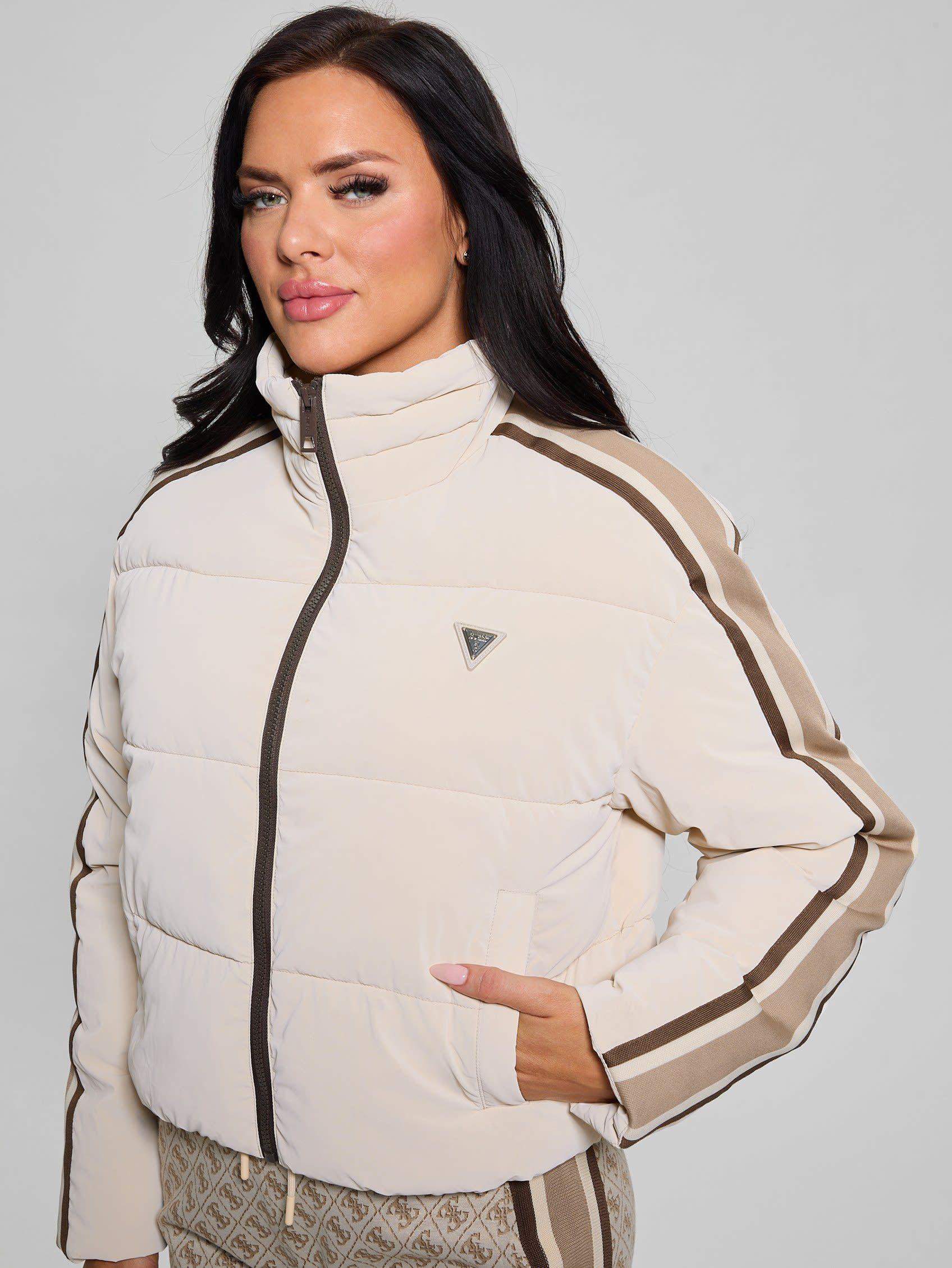 Chaqueta Guess Mujer Jean Puffer Jacket Café-0