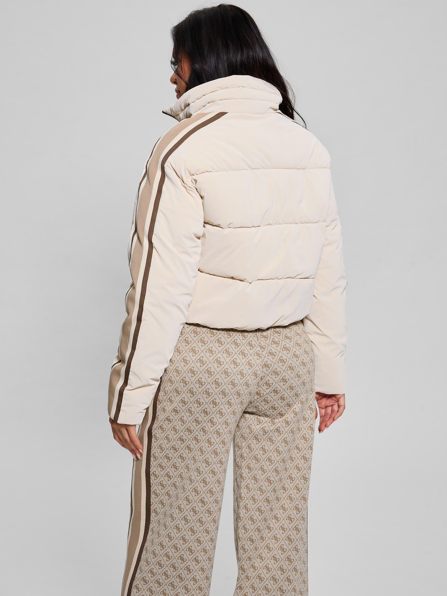 Chaqueta Guess Mujer Jean Puffer Jacket Café-4