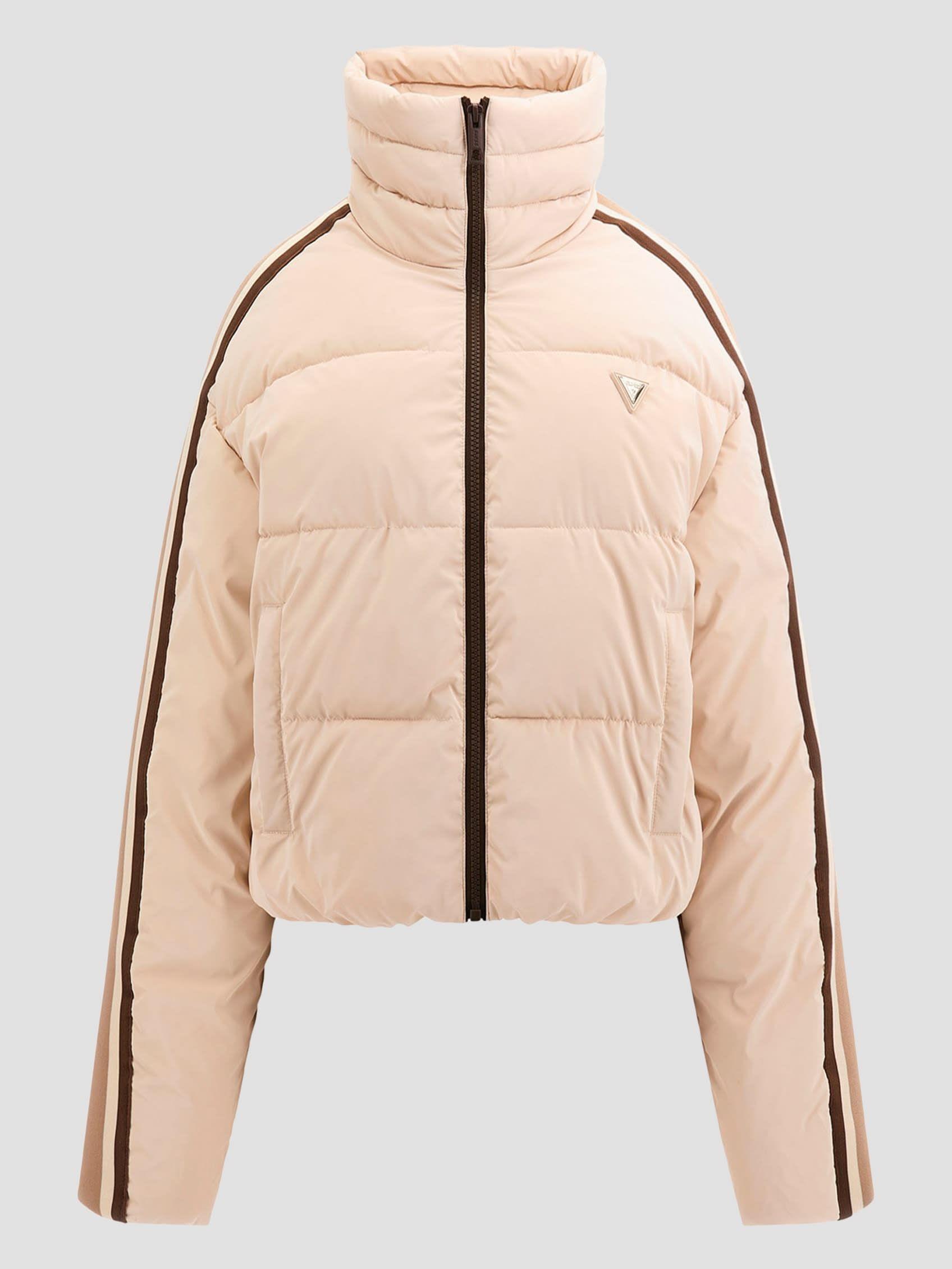 Chaqueta Guess Mujer Jean Puffer Jacket Café-5