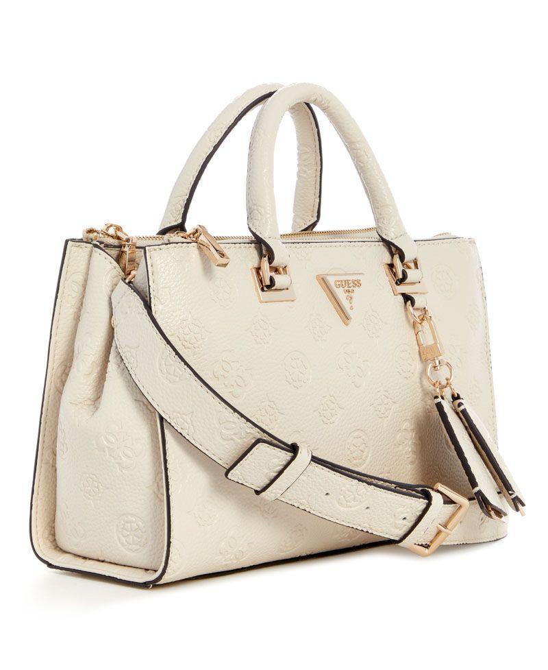 Cartera Guess Mujer Cresidia Status Satchel Café.-1