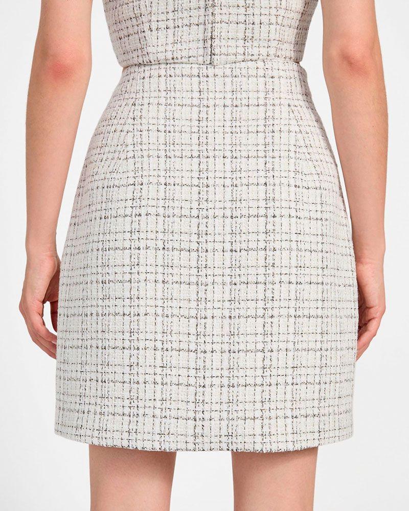 Falda Guess Mujer Annamaria Mini Tweed Skirt Surtido-3