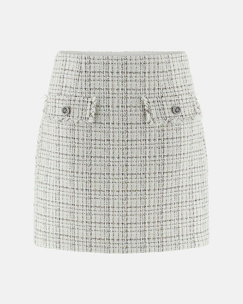 Falda Guess Mujer Annamaria Mini Tweed Skirt Surtido-5