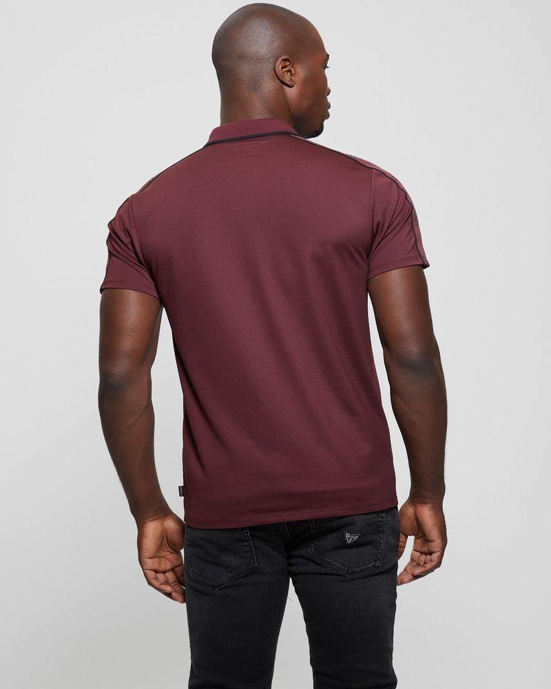 Polera Guess Hombre Ss Guess Quattro G Tape Polo Rojo-3