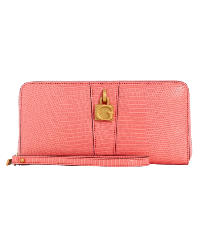 Billetera Guess Mujer Tiberia Slg Large Zip Around Rosado-0